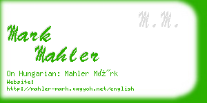 mark mahler business card